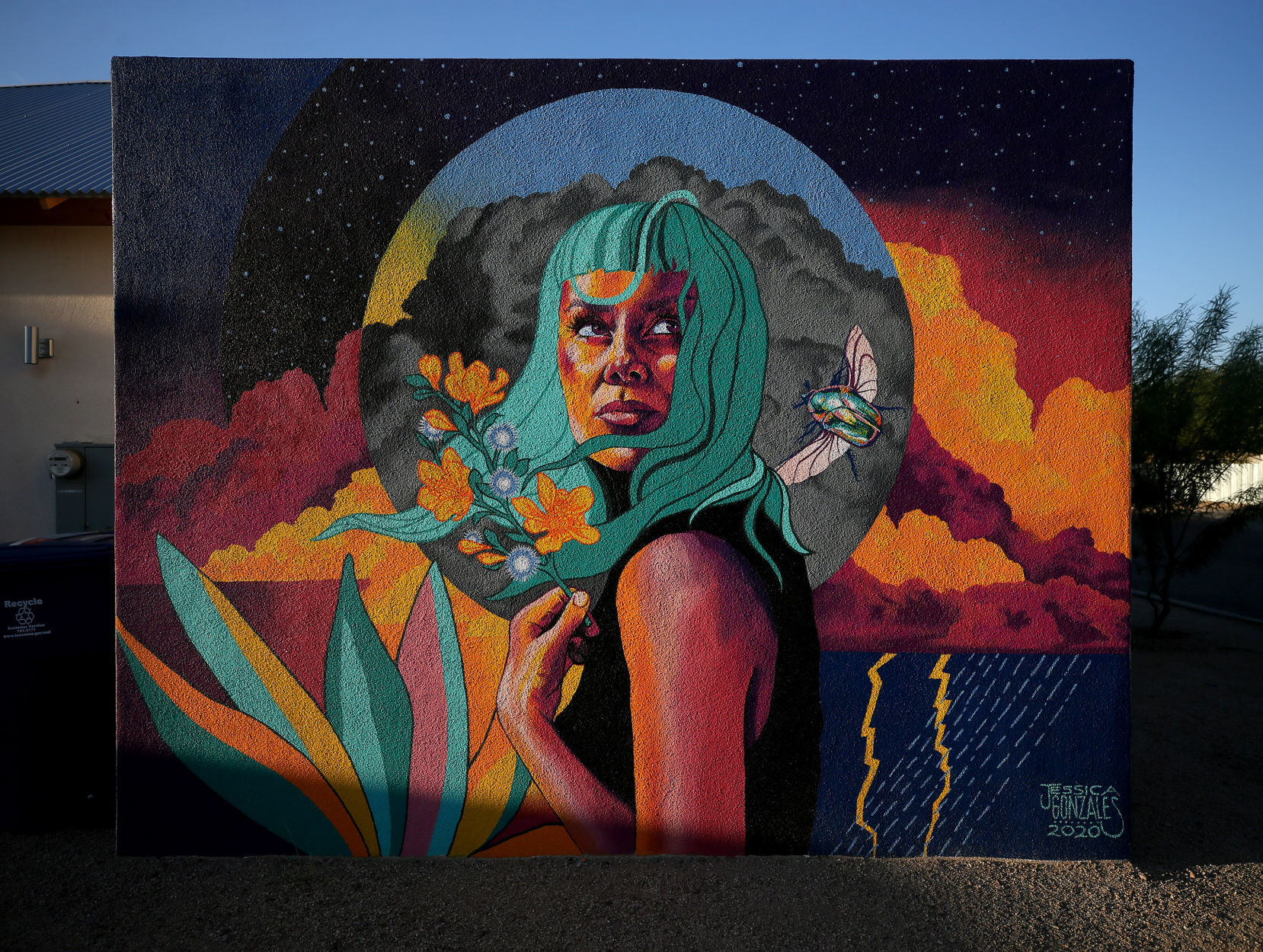Jessica Gonzales mural, barrio viejo
